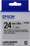 Epson LabelWorks LK-6SBE - Etikettenband - Schwarz auf Silber (matt) - Rolle (2,4 cm x 9 m) 1 Rolle(n) - f&uuml;r LabelWorks LW-1000P, LW-600P, LW-700, LW-900P (C53S656009)