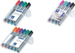 STAEDTLER Lumocolor Flipchart-Marker 356, 4er Etui Strichst&auml;rke: 2,0 mm, Rundspitze, nachf&uuml;llbar, DRY SAFE, - 1 St&uuml;ck (356 WP4-1)