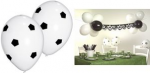 PAPSTAR Luftballons Soccer, schwarz/wei&szlig; aus Latex, Umfang: 900 mm, Durchmesser: 290 mm, bedruckt - 1 St&uuml;ck (19812)