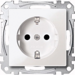 Merten MEG2300-0460. Buchsen-Typ: CEE 7/3, Unterst&uuml;tzte Stecker-Typen: CEE 7/4. Produktfarbe: Aluminium, Material: Thermoplastische Polyurethane (TPU). Eingangsspannung: 250 V, Stromst&auml;rke (maximal): 15 A (MEG2300-0460)