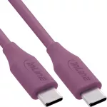 USB-C kabelis InLine 35891P 1 m violetinis USB 2.0 0.48 Gbit/s