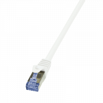 LogiLink PrimeLine - Patch-Kabel - RJ-45 (M) bis RJ-45 (M) - 25 cm - SFTP, PiMF -Cat.7 Rohkabel - gepresst, glatt, halogenfrei - wei&szlig;