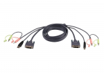 ATEN 2L-7D02U - Video- / USB- / Audio-Kabel - USB Typ A, 4-polig, Mini-Phone Stereo 3,5 mm, DVI-D (M) - Mini-Phone Stereo 3,5 mm, USB Typ B, 4-polig, DVI-D (M) - 1,8 m (2L-7D02U)