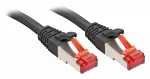 Lindy - Patch-Kabel - RJ-45 (M) bis RJ-45 (M) - 7,5m - SFTP, PiMF - CAT 6e - geformt, ohne Haken - Schwarz (47782)