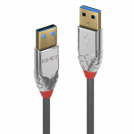Lindy CROMO - USB-Kabel - USB Typ A (M) bis USB Typ A (M) - USB3.0 - 1,0m - rund - Grau (36626)
