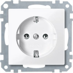 MERTEN MEG2301-0319 SCHUKO-Steckdose. polarwei&szlig; gl&auml;nzend Sys. M