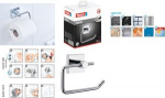 tesa WC-Papierrollenhalter EKKRO, verchromt, mit Klebel&ouml;sung verchromter Edelstahl, rostfrei, eckige Wandplatte, - 1 St&uuml;ck (40232-00000-00)