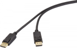 Renkforce DisplayPort Anschlusskabel DisplayPort Stecker, DisplayPort Stecker 1.00 m Schwarz RF-6830472 4K UHD DisplayPort-Kabel (RF-6830472)