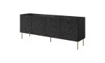 HOLE komoda 190x40,5x74,5 cm matinė juoda