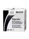 Lipniosios etiketės Leitz Orgacolor balti suapvalinti stačiakampiai