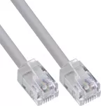 InLine&reg; Modularus apvalus RJ12 laidas, vyri&scaron;kas į vyri&scaron;ką, 6 gyslų, 6P6C, 7,5 m