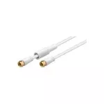 Wentronic 67298 SAT jungtis F&ndash;F (ki&scaron;tukas/ki&scaron;tukas), paauksuota, balta