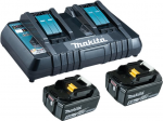 Makita Batterieladeger&auml;t + Batterie 2 x - Li-Ion