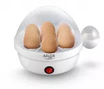 Kiau&scaron;inių virimo aparatas Adler AD 4459 &ndash; 7 kiau&scaron;inių talpa, 450 W, baltas, mygtuko valdymas, signalas