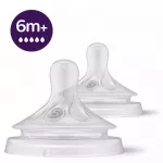 Philips Avent Natural Response silikoniniai žindukai, labai greitas srautas, 6 mėn.+, 2 vnt.
