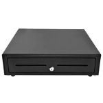 Star CD4-1616, Edelstahlfront, Kit, schwarz Kassenlade, Front&ouml;ffnung, Retail, Ma&szlig;e (BxHxT): 410x114x415mm, 8 Scheinf&auml;cher, 8 M&uuml;nzf&auml;cher, 2 Scheckschlitze, inkl.: Kabel (RJ12), Farbe: schwarz (37950880)