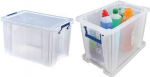 Fellowes Aufbewahrungsbox ProStore, 26 Liter, transparent transparent klar, aus sto&szlig;festem, recycelbarem PP, mit - 1 St&uuml;ck (7730701)