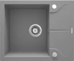 Deante 1-Bowl Granite Sink with Drainer Grey Metallic Andante