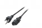 EFB EK490.1,8V2 maitinimo kabelis, Japonijos B tipo ki&scaron;tukas į IEC C13, 1,8 m, juodas