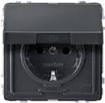 Merten MEG2310-7214. Buchsen-Typ: Typ F. Produktfarbe: Anthrazit, Internationale Schutzart (IP-Code): IP44. Eingangsspannung: 250 V, Stromst&auml;rke (maximal): 16 A. Anzahl enthaltener Produkte: 1 St&uuml;ck(e) (MEG2310-7214)