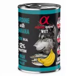 ALPHA SPIRIT WET Sardinė su banana &ndash; &scaron;lapias &scaron;unų ėdalas &ndash; 400g