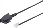 S/CONN TAE-F/RJ-11 3 m skaidri juoda jungiamoji telefono laidą