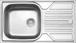 DEANTE 1-Bowl Stainless Steel Sink with Drainer - 3.5 Inch Drain