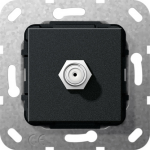 GIRA 565010. Buchsen-Typ: SAT. Produktfarbe: Aluminium, Schwarz (565010)