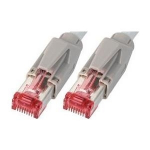 Patchkabel S/FTP, PiMF, Cat 6, grau, 5,0 m halogenfrei, mit Draka-Kabel und Hirosesteckern TM21 (bisherige Bezeichnung S/STP) (71805)