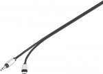 Renkforce USB / Klinke Audio Anschlusskabel [1x Apple Lightning-Stecker - 1x Klinkenstecker 3.5 mm] 1.2 m Schwarz Alumin (RF-3432028)