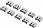 USB prievadų blokatoriai Renkforce rf-USBBlocker-02, 10 vnt., sidabriniai