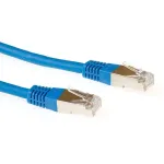 ACT Blue 5 m LSZH SFTP CAT6A jungiamasis kabelis su RJ45 jungtimis
