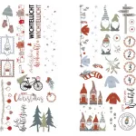 Rayher Dekoartikel perkeliamosios plėvelės Nordic Winter, įvairiaspalvės, 2 lapai (31663000)