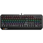 CANYON Hazard GK-6, Wired multimedia gaming keyboard with lighting effect, 108pcs rainbow LED, Numbers 104keys, EN double injection layout, cable length 1.8M, 450.5*163.7*42mm, 0.90kg, color black