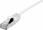 Dexlan Patchkabel Cat. 6A, S/FTP (PiMF), ultrad&uuml;nn, halogenfrei, mit Rastnasenschutz, wei&szlig;, 0,5 m (858743)