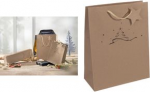 sigel Weihnachts-Geschenkt&uuml;te Christmas tree, gro&szlig; Geschenktasche aus braunem Kraftkarton, 157 g/qm, - 1 St&uuml;ck (GT037)