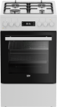 BEKO Cooker | FSM51339DWDS | Hob type Gas | Oven type Electric | White | Width 50 cm | Grilling | LED | Depth 60 cm | 60 L