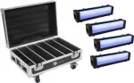Eurolite rinkinys su 4x AKKU Bar-6 Glow QCL ir įkrovimo dėklu