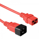 MicroConnect - Stromkabel - IEC 60320 C20 gerade zu IEC 60320 C19 gerade - Rot (PE2019R09)