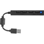 Speedlink SNAPPY SLIM USB Hub, 4-Port, USB 2.0, Passive, Black