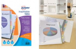 AVERY Doppel-Trennbl&auml;tter, 6 Register, Polypropylen transparent, Ma&szlig;e: A4+, Register farblich sortiert (05621501)
