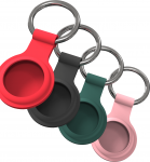 JT Berlin Schl&uuml;sselanh&auml;nger | Apple AirTag | schwarz/rot/gr&uuml;n/pink | 4er Set | 10810 (10810)
