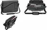 WEDO Notebook-Umh&auml;ngetasche Messenger Bag COLLEGE, grau aus Polyester, Leinenstruktur, Notebookfach f&uuml;r Notebooks - 1 St&uuml;ck (59 353012)