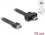 DeLOCK USB plok&scaron;čias kabelis Type-E Key A 20 kontaktų vyri&scaron;kas į USB Type-C moteri&scaron;ką 75 cm