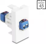 Delock Easy 45 modulis su gnybtų bloku, baltas (90912)
