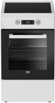 BEKO Cooker | FSM59305WDT | Hob type Induction | Oven type Electric | White | Width 50 cm | Grilling | Depth 60 cm | 60 L