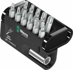 Wera Bit-Check BC 12 Wood 2 atsuktuvų antgalių rinkinys, 12 dalių, 1/4 colio &scaron;e&scaron;iabriaunis, 25 mm antgaliai, BiTorsion, PH/PZ/TX 05057422001
