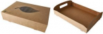 PAPSTAR Cateringbox pure, 464 x 313 x 80 mm, braun aus ungebleichtem Frischfaserkarton mit Bio-Beschichtung, - 1 St&uuml;ck (87954)