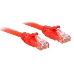 Lindy - Patch-Kabel - RJ-45 (M) bis RJ-45 (M) - 10,0m - UTP - CAT 6 - gepresst, verseilt, glatt - Rot (48037)