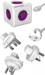 Allocacoc PowerCube ReWirable - Stromverteilungseinheit - Wechselstrom 250 V - Eingabe, Eingang IEC-Anschluss - 5 Ausgangsstecker - Deutschland - Orchid Purple (1801/DERW3P)